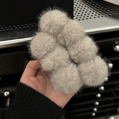 元气满满气质毛绒香蕉夹女秋冬新款发量多后脑勺盘发夹子头饰