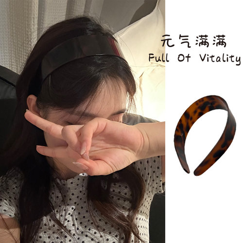 纯色简约发箍亮面头箍百搭