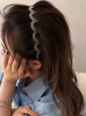 韩系树脂波浪发箍2025年新款网红简约高级感气质洗脸不压发头箍