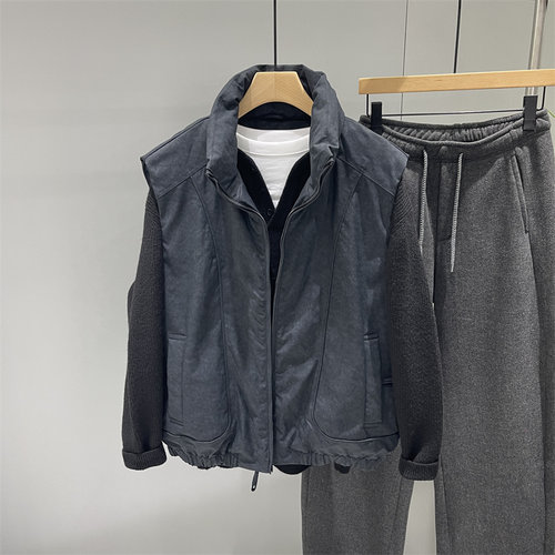 2025新款男士立领羽绒马甲韩版潮流休闲百搭背心加厚保暖坎肩外套