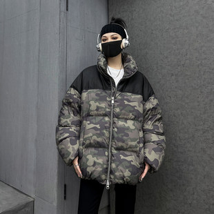 多福猫潮牌高充绒加厚羽绒服女冬季新款面包服立领白鸭绒保暖外套