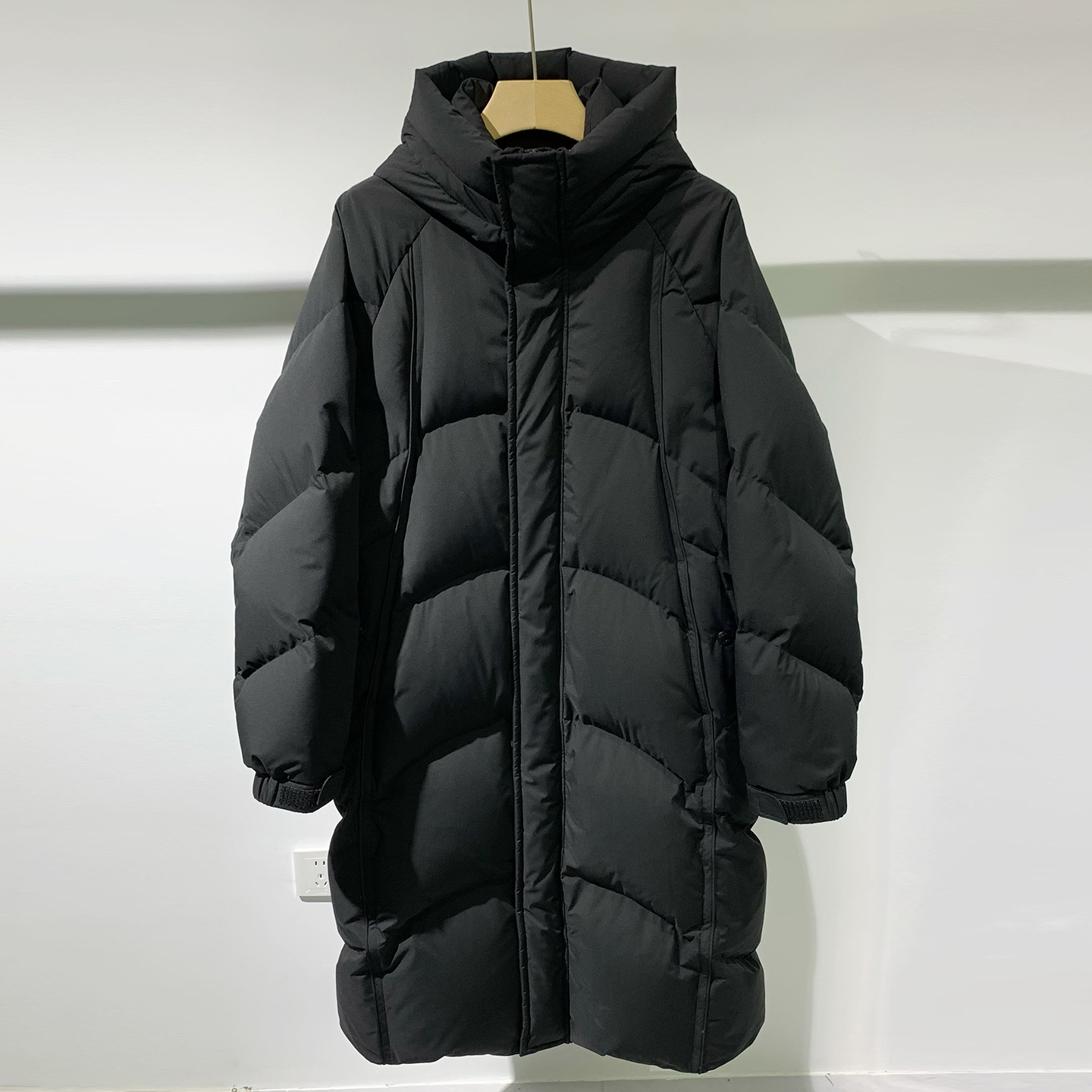 高充绒量极寒保暖情侣款中长款羽绒服男冬季加厚连帽高端过膝外套