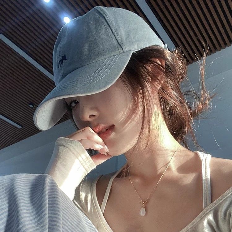 日本代购GP葡萄紫刺绣狐狸遮阳棒球帽韩版出游大檐显脸小运动帽女