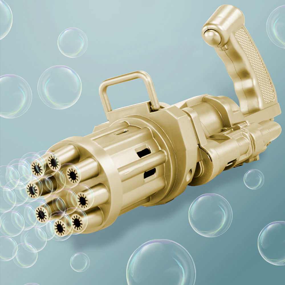 8孔加特林泡泡机儿童网红玩具吹手持泡泡枪电动男女孩全自动防漏