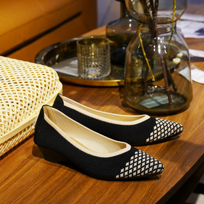 REREJOY坡跟王妃鞋飞编针织软底