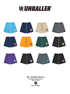 UH美式小短裤男跑步健身透气速干网眼篮球裤运动潮流休闲四分裤夏