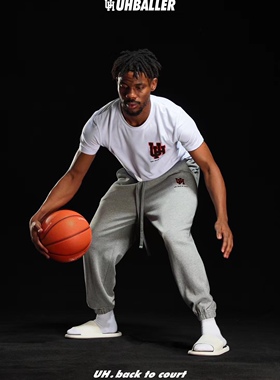 UH BALLER23_FW刺绣重磅水洗长裤.纯棉大克重且绝不缩水