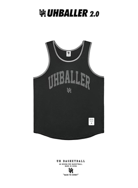 UH美式窄肩训练背心宽松速干投篮健身坎肩篮球运动无袖t恤球衣夏