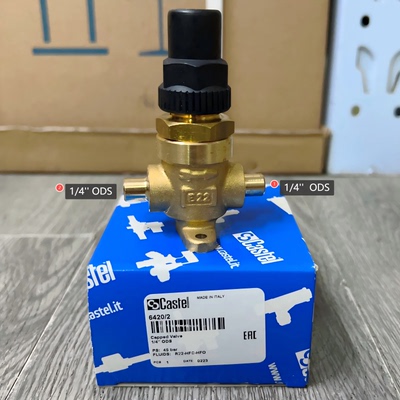 原装castel 卡士妥制冷截止阀 顶盖阀 6420/2//3 6420/5/7