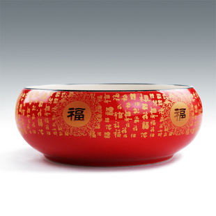 水仙花一叶莲水培盆铜钱草 红 花盆水培植物水养陶瓷大号创意个性