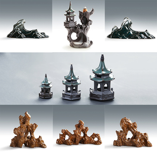 盆景摆件微景观造景摆件鱼缸假山石头上水石园艺小和尚禅意小人物