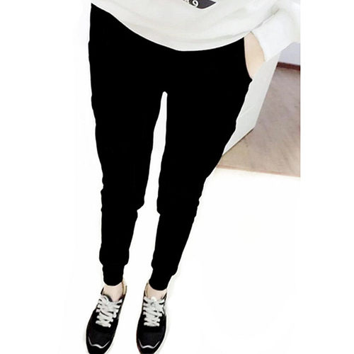 强烈推荐 春季新款超显瘦加绒加厚小脚收口卫裤百搭运动休闲女裤