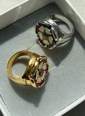 刚铎玫瑰轻奢中古戒指vintange