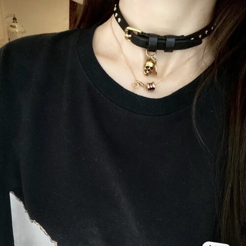 项圈手带两用骷髅chocker