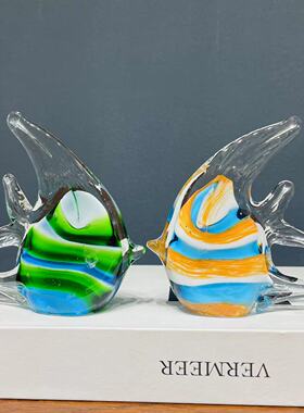 鱼合集手工琉璃摆件创意装饰品家居摆件可爱彩色礼物