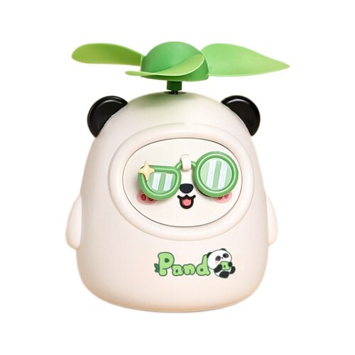 卡通可爱熊猫手持迷你简约小风扇 usb充电便携式电扇制作logo