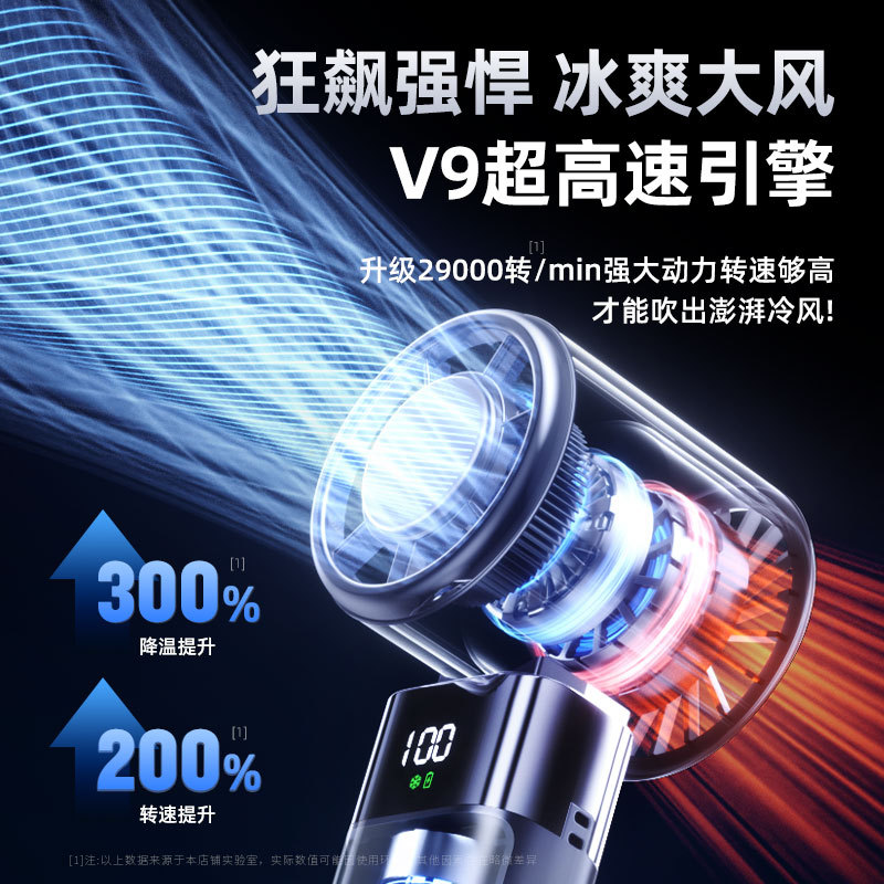 2026新款冰敷高速风扇半导体制冷手持桌面小风扇便携式充电小风炮