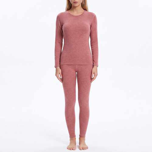 源头工厂冬季恒温保暖羊毛蚕丝内衣套装thermal underwear