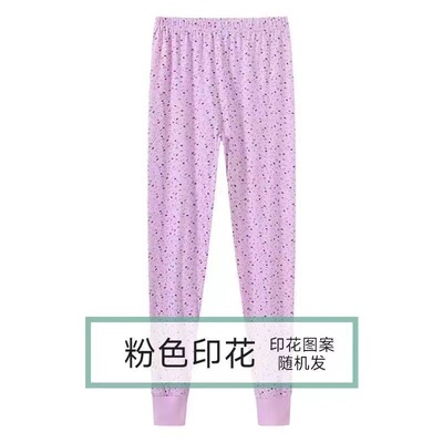 中老年人秋裤女100%纯棉妈妈宽松棉毛裤保暖裤线裤老式花衬裤大码
