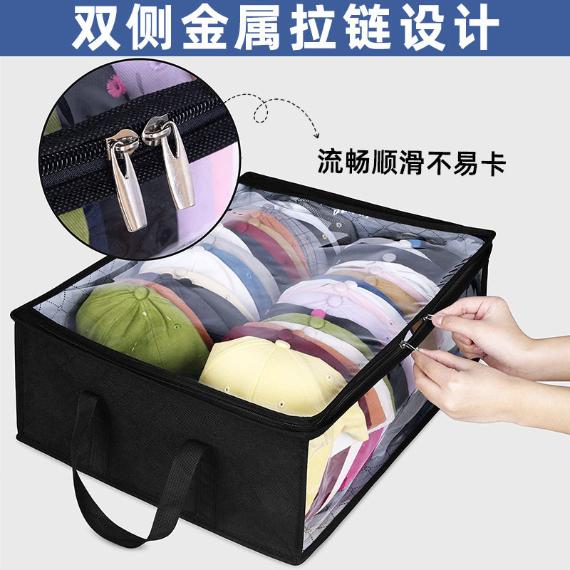 跨境帽子收纳袋无纺布大容量内衣收纳盒手提收纳袋衣服裤子整理袋