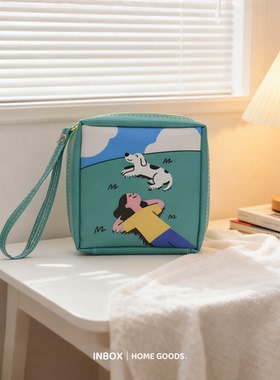 卡通可爱女生防水皮质姨妈巾卫生巾包口红零钱杂物包收纳袋小方包