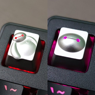 超能大白透光金属个性键帽机械键盘 ESC单个R4区键帽