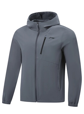 李宁男子防泼水运动风衣运动休闲上衣外套2026春AFDW123