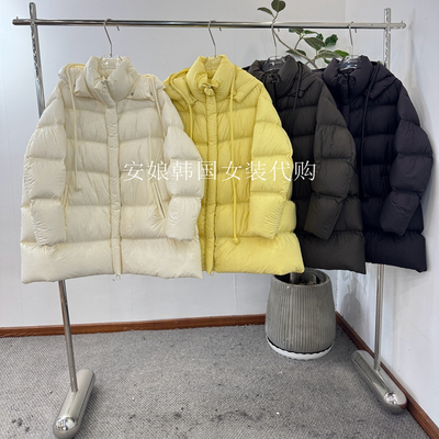 PH23女连帽中长款泡芙羽绒服外套