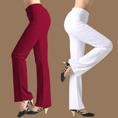 训练服古典舞裤 子黑色练功裤 女莫代尔直筒微喇叭形体跳舞裤 舞蹈裤