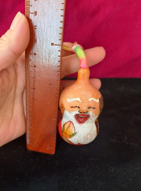 手工绘画葫芦烙画寿仙老寓意吉祥富贵可手握把件可摆设送生日礼物