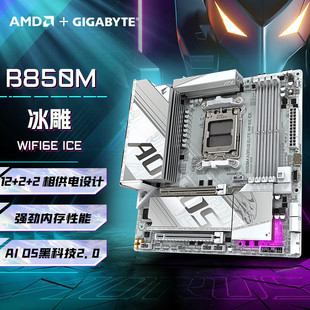 冰雕主板DDR5适用9700X 技嘉B850M 9900X ICE WIFI6E AORUS ELITE