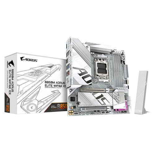 冰雕B850M AORUS ELITE WIFI6E ICE主板D5支持CPU 9700X 9800X3D