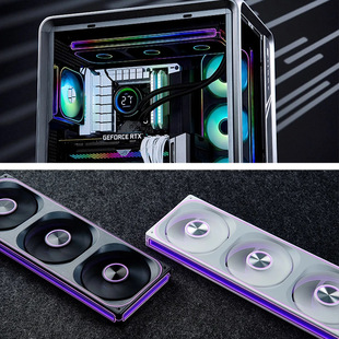 360 联体积木12cm机箱风扇4面ARGB同步温控静音冷排 240 乔思伯ZA