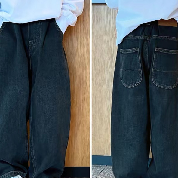 男童春秋新款直筒牛仔裤儿童时尚