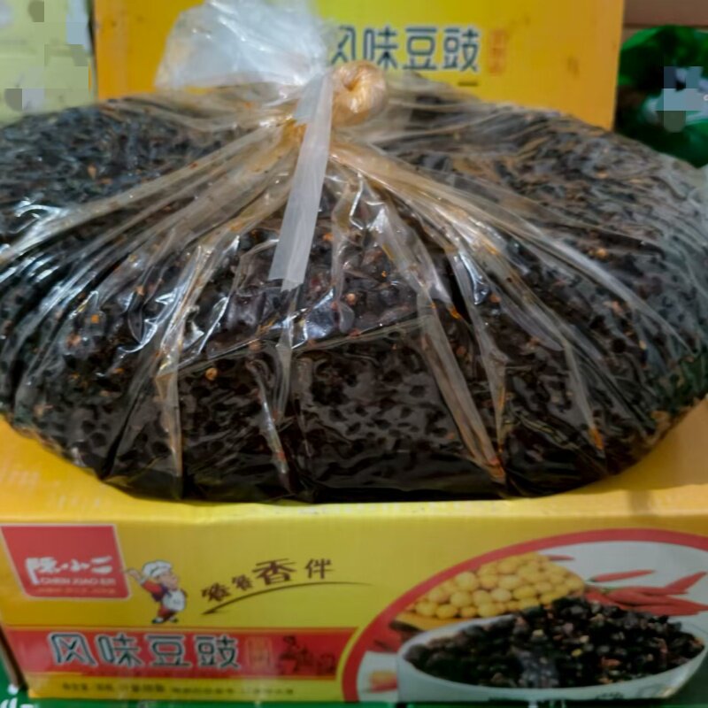 陈小二 风味豆 9斤/箱 风味黑豆酱 豆豉酱 配料 四川豆豉