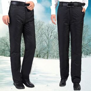 中老年90%白鸭绒保暖棉裤 专柜正品 男外穿加厚大码 羽绒裤 送爸爸