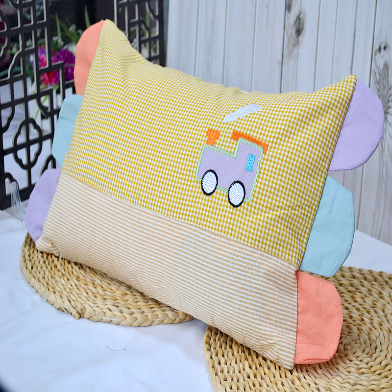 全棉卡通儿童枕头荞麦壳透气助眠