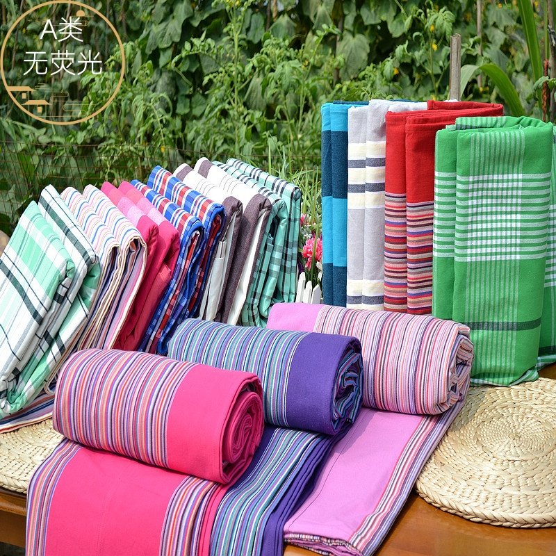 麦丘加厚大布A类母婴老粗布纯棉单双人床单单件格子不起球无荧光,床上用品,床单,淘宝优惠券,粉丝福利购,淘宝优惠卷