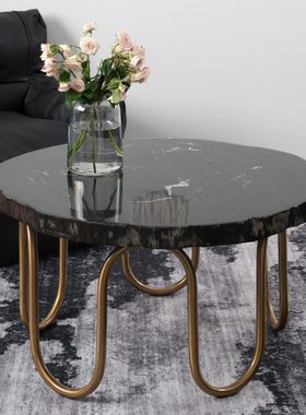 黑色茶几样板房客厅沙发桌简约侘寂风摆件设计师款家具硅化木异形