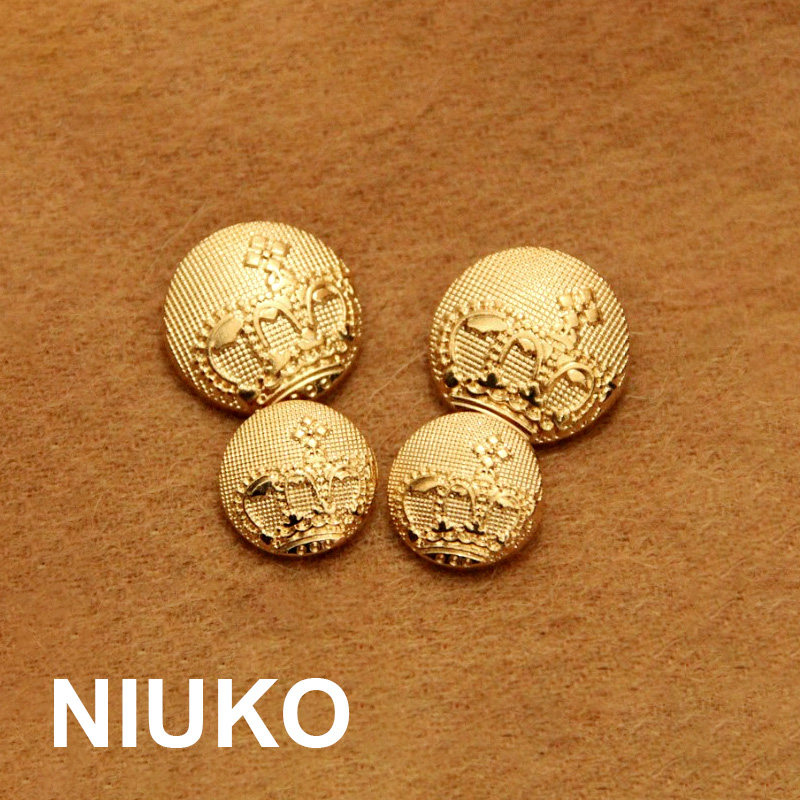 NIUKO辅料 金色金属纽扣皇冠配套组合钮扣子高贵大衣高档扣纽,居家布艺,纽扣,淘宝优惠券,粉丝福利购,淘宝优惠卷