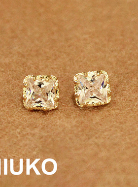 NIUKO 方形 精致高级定制 超高档 衬衫扣 金属 华丽扣 玻璃钮扣子