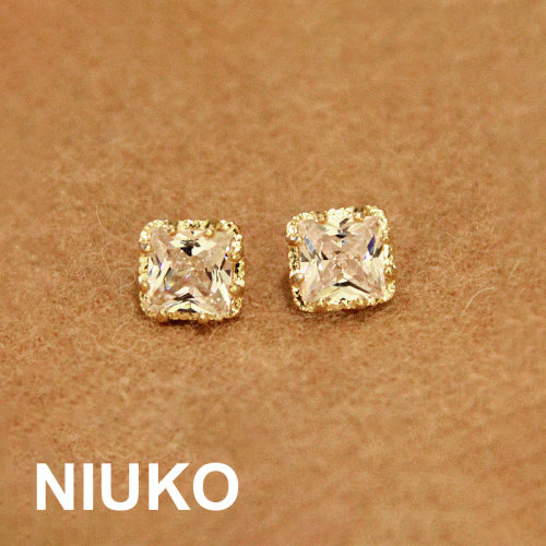niuko方形精致超高档玻璃衬衫扣