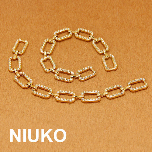 niuko超长闪钻金属链条箱包辅料
