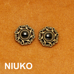 上衣外套钮扣子高档辅料 饰纽扣服装 NIUKO 复古铜色精致金属大衣装