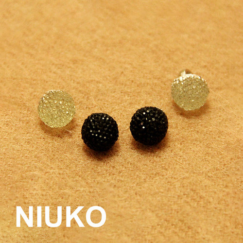 niuko服饰辅料黑色diy白松子小球