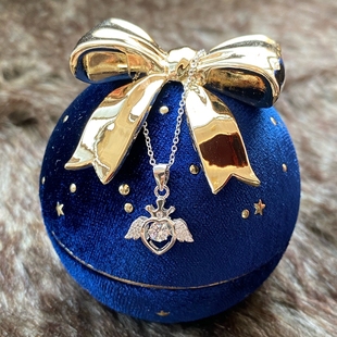 轻奢设计师MISS FRANGNA天使之恋天使翅膀心跳可跳动许愿成真项链