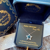 轻奢设计师JUICY DREAMS复古海蓝紫之星幸运星 许愿成真925银项链