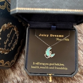 轻奢小众JUICY DREAMS复古宇宙星星月亮星球幸运许愿纯银礼物项链