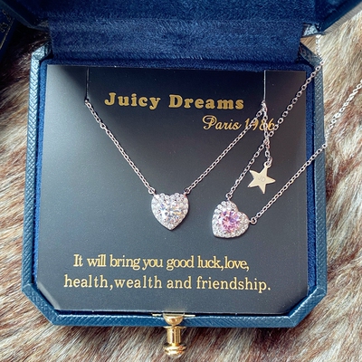 设计师juicydreams白粉银星项链
