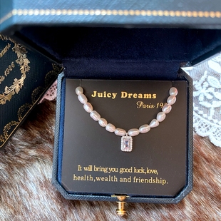 轻奢JUICY 法式 DREAMS天然珍珠巴洛克纯银许愿珍珠女朋友礼物项链